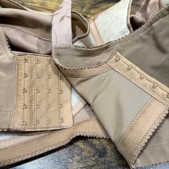 Elila Size 52L Full Coverage Bra NEW Sidney Jacquard Wireless Softcup 1305 Mocha - Picture 5 of 11